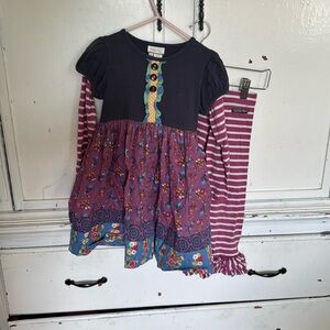 Matilda Jane dress and leggings